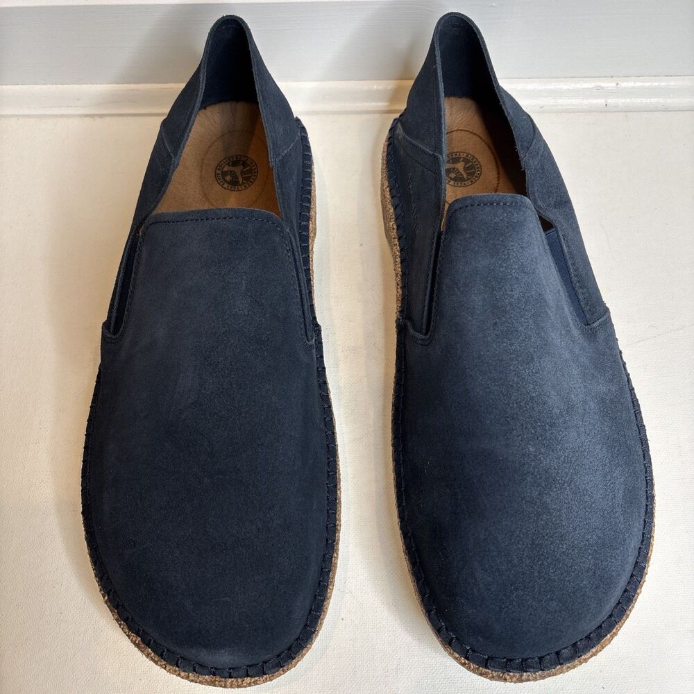 Birkenstock Callan Suede Leather Slip-On Navy Blue Loafers Men’s Size 11 NEW